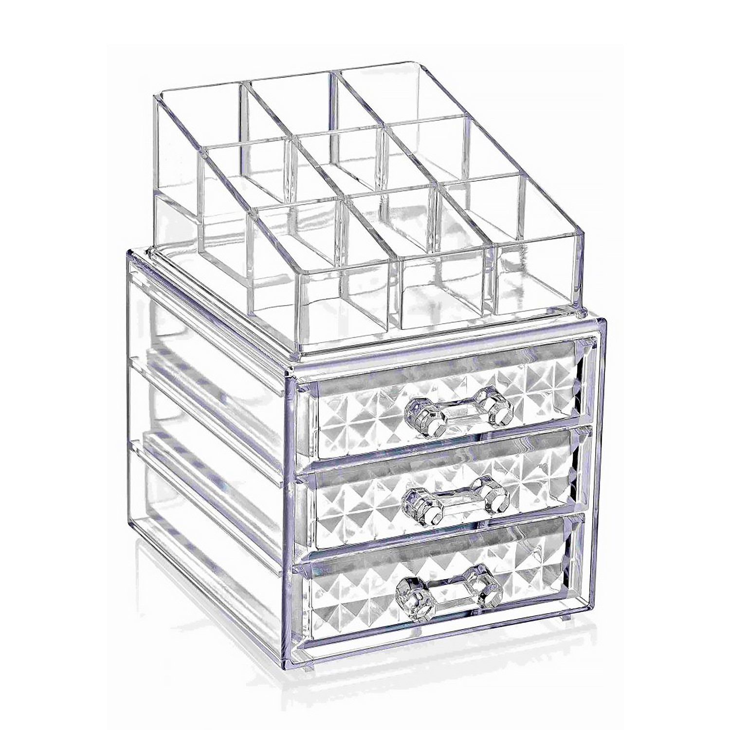 Органайзер для косметики Boxup Diamond прозорий, 12*13.5*16.5 см (FT-029)